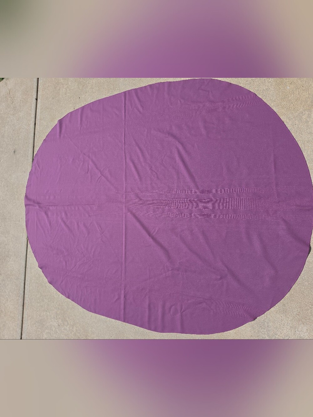 Large Plum Oval Stretch Table Cover 82" x 60